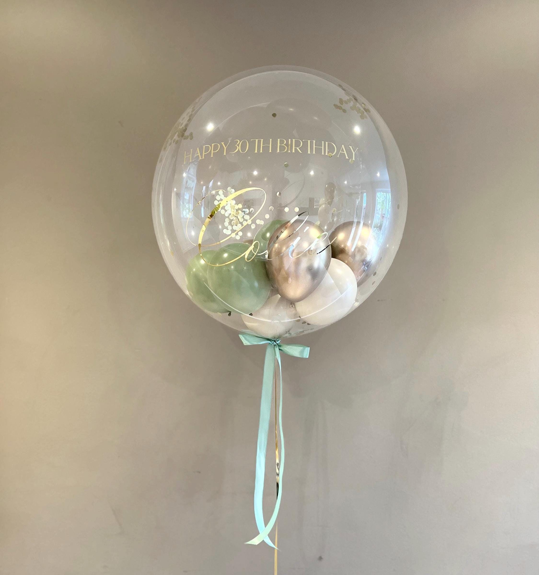 Helium Bubble Balloon | Personalised Balloon | Wedding & Birthday Balloons | Luxury Balloon Gift | Party Decorations