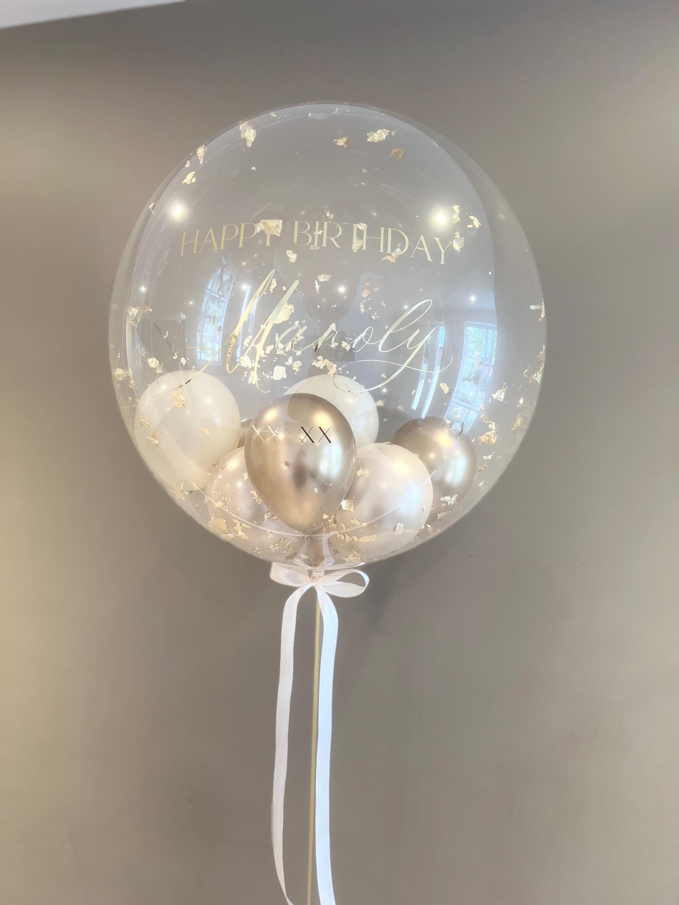 Luxury Balloon Gift | Personalised Balloon | Helium Bubble Balloon | Party Decorations | Wedding & Birthday Balloons