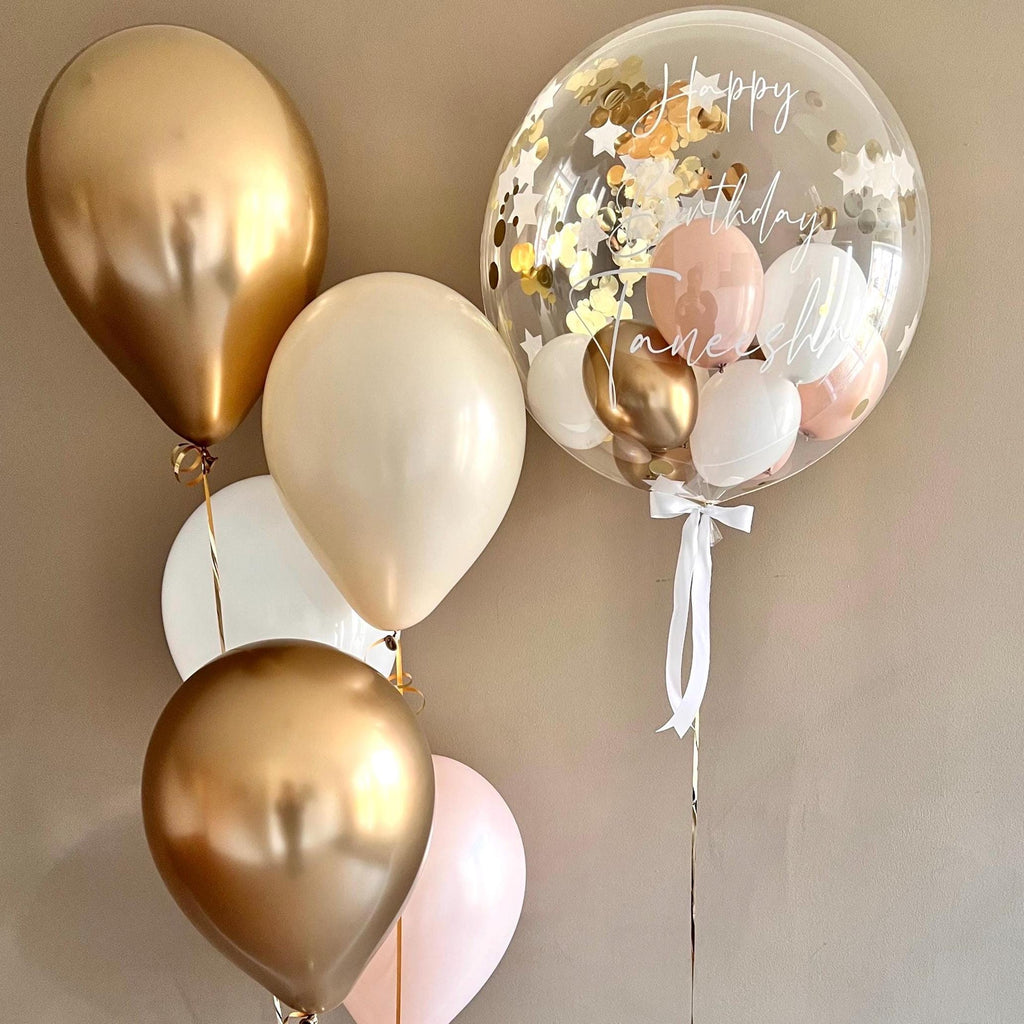 Helium Bubble Balloon | Personalised Balloon | Wedding & Birthday Balloons | Luxury Balloon Gift | Party Decorations