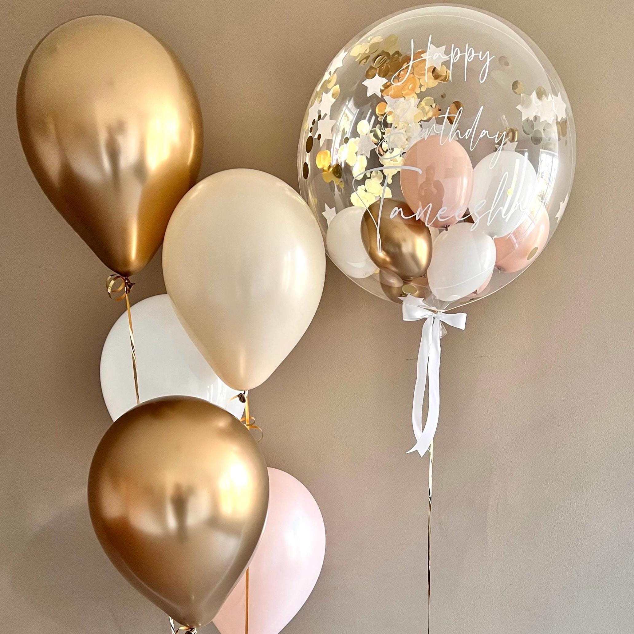 Helium Bubble Balloon | Personalised Balloon | Wedding & Birthday Balloons | Luxury Balloon Gift | Party Decorations
