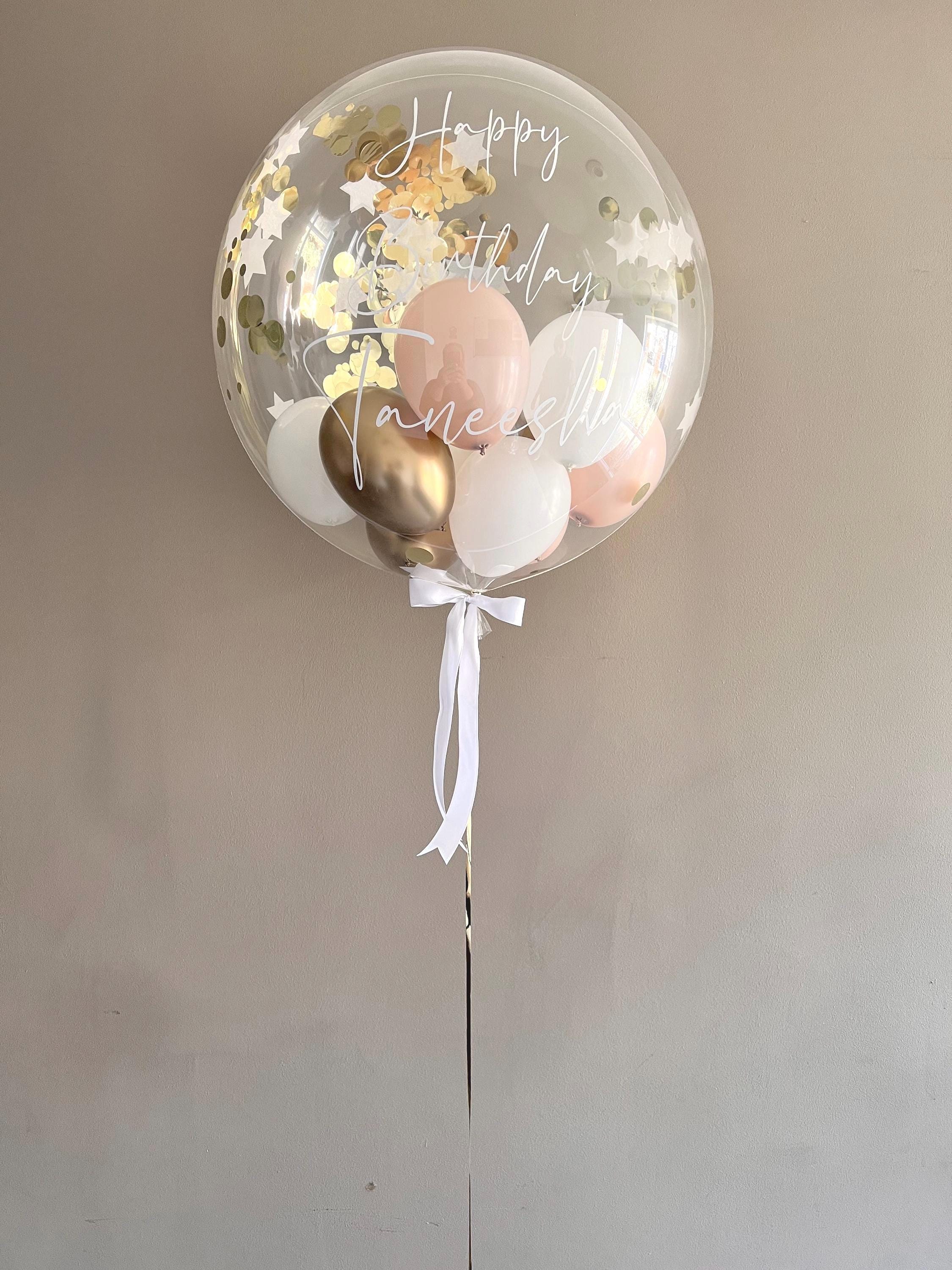 Helium Bubble Balloon | Personalised Balloon | Wedding & Birthday Balloons | Luxury Balloon Gift | Party Decorations