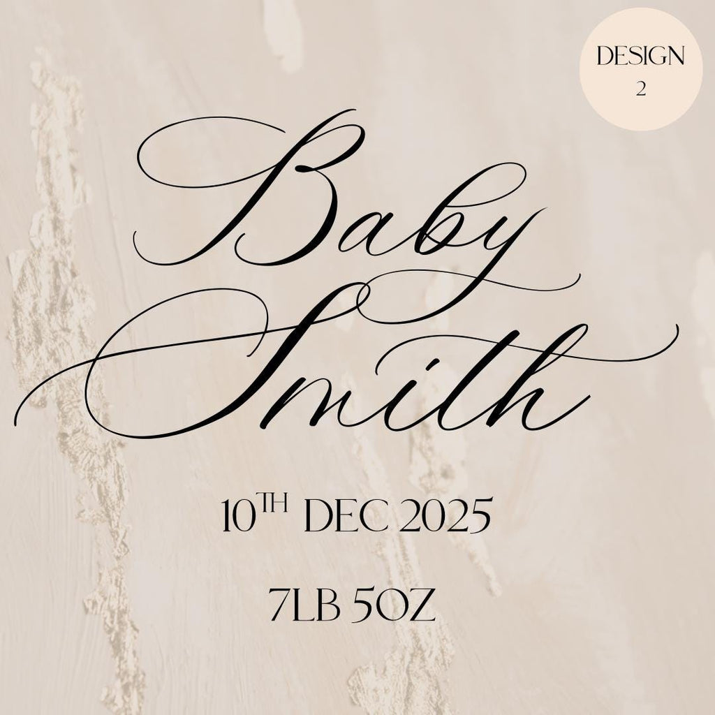 Personalised Vinyl Decal | Custom Name Lettering for Balloons, Signs & Event Decor