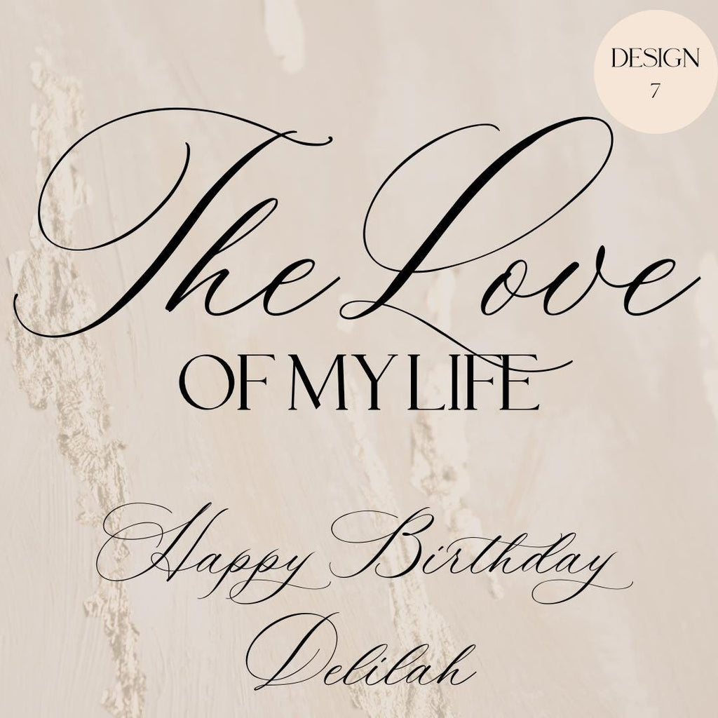 Personalised Vinyl Decal | Custom Name Lettering for Balloons, Signs & Event Decor