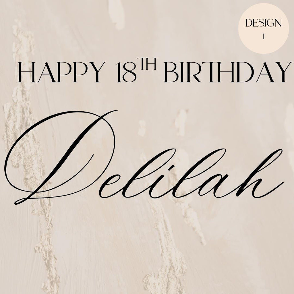 Personalised Vinyl Decal | Custom Name Lettering for Balloons, Signs & Event Decor