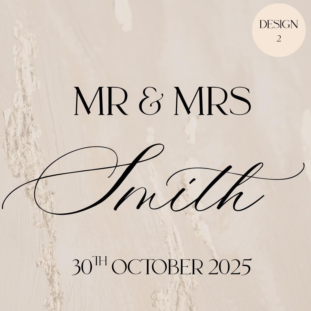 Personalised Vinyl Decal | Custom Name Lettering for Balloons, Signs & Event Decor
