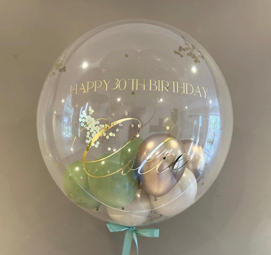 Helium Bubble Balloon | Personalised Balloon | Wedding & Birthday Balloons | Luxury Balloon Gift | Party Decorations