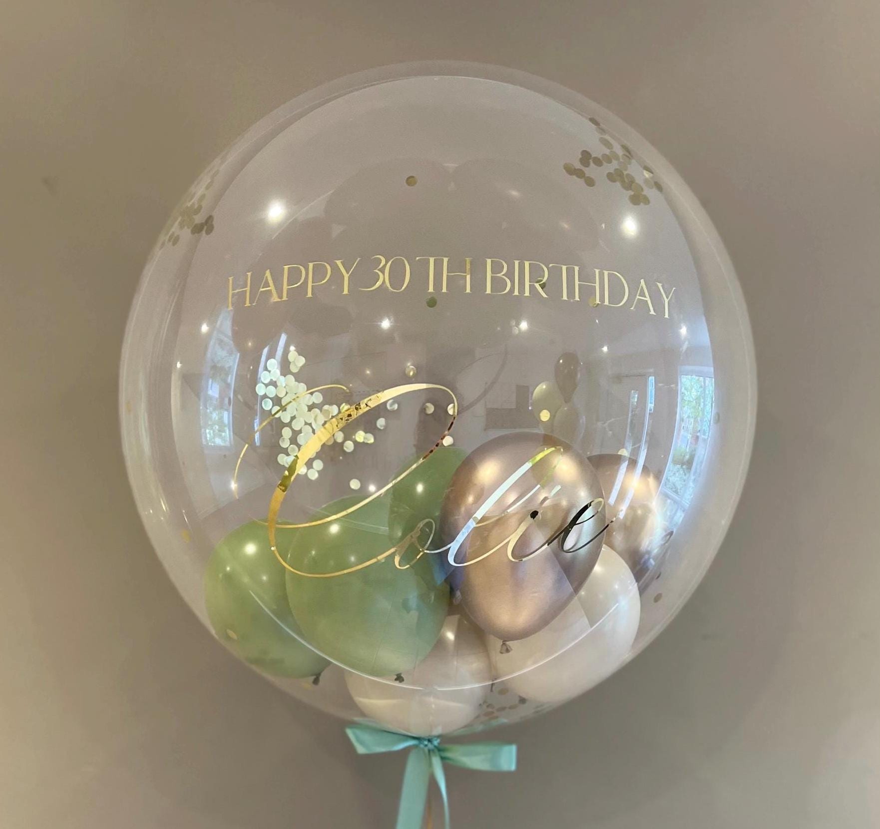 Helium Bubble Balloon | Personalised Balloon | Wedding & Birthday Balloons | Luxury Balloon Gift | Party Decorations