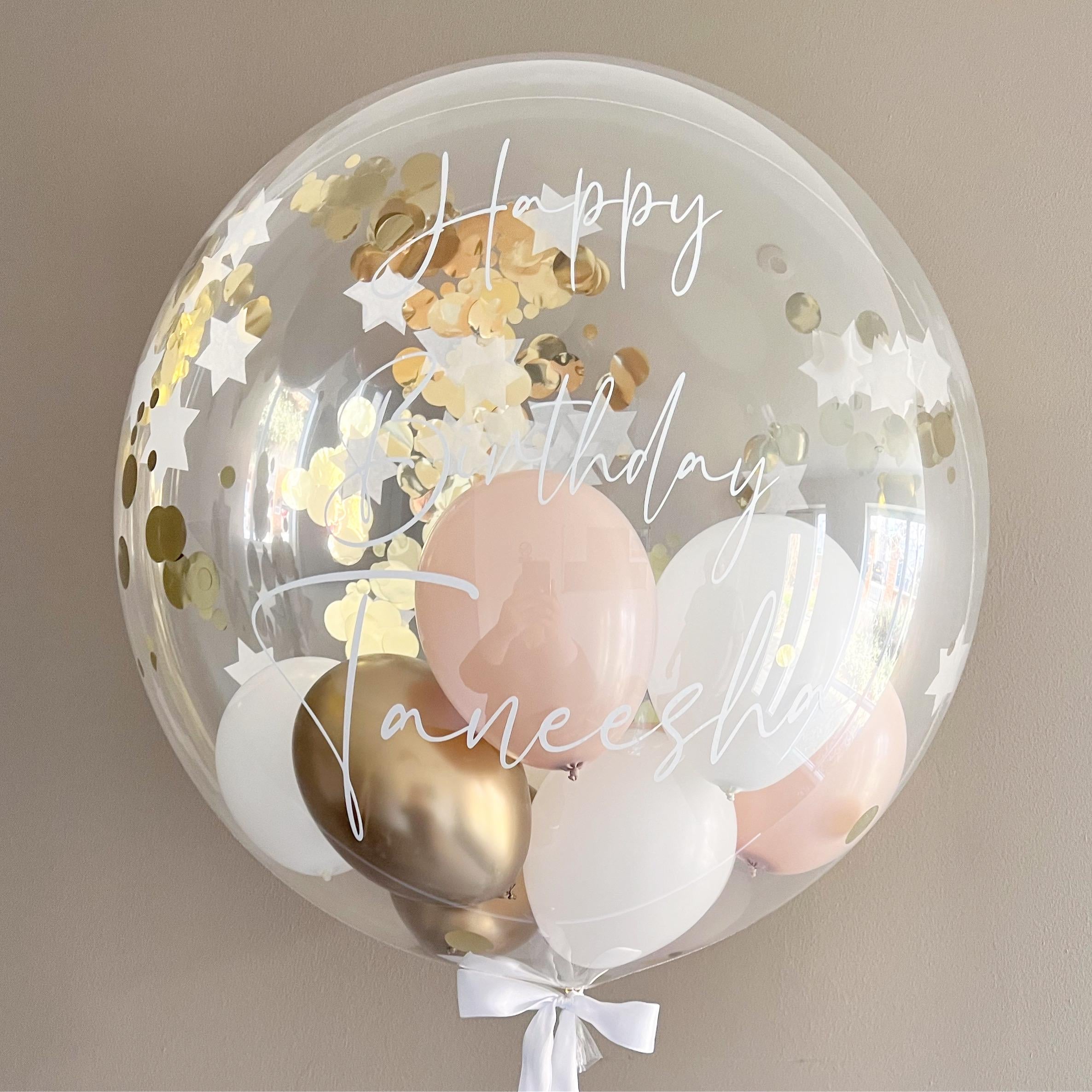 Helium Bubble Balloon | Personalised Balloon | Wedding & Birthday Balloons | Luxury Balloon Gift | Party Decorations