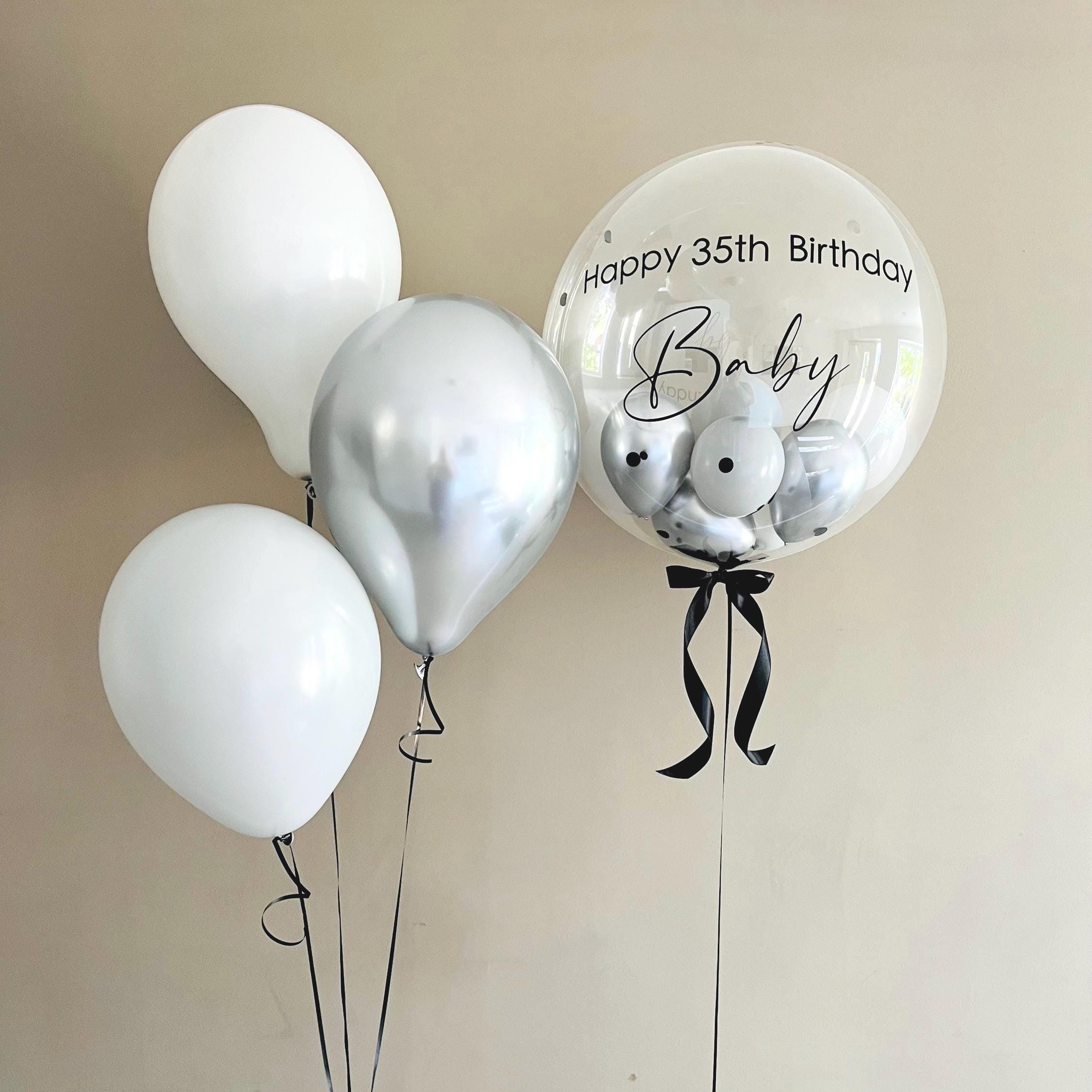 Helium Bubble Balloon | Personalised Balloon | Wedding & Birthday Balloons | Luxury Balloon Gift | Party Decorations