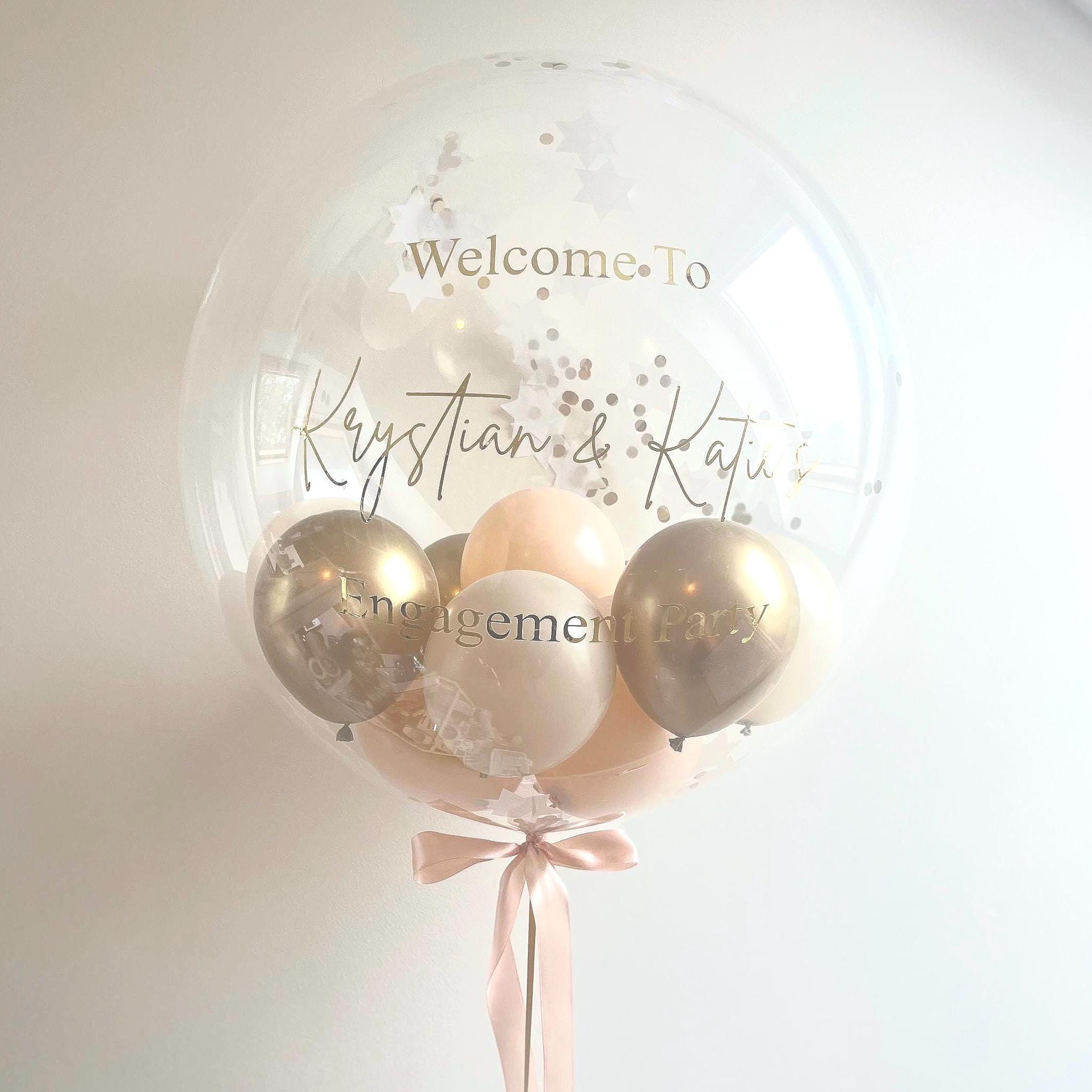 Luxury Balloon Gift | Personalised Balloon | Helium Bubble Balloon | Party Decorations | Wedding & Birthday Balloons