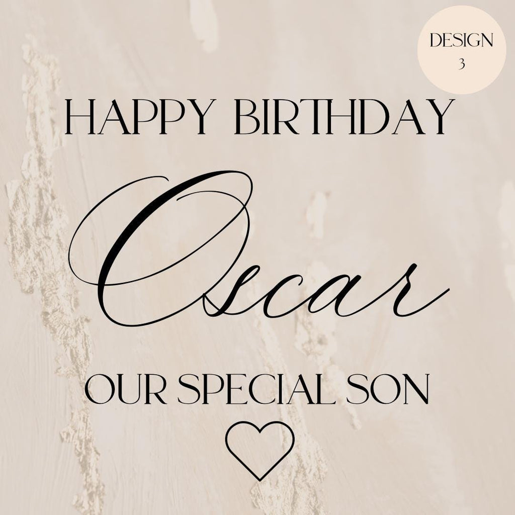 Personalised Vinyl Decal | Custom Name Lettering for Balloons, Signs & Event Decor