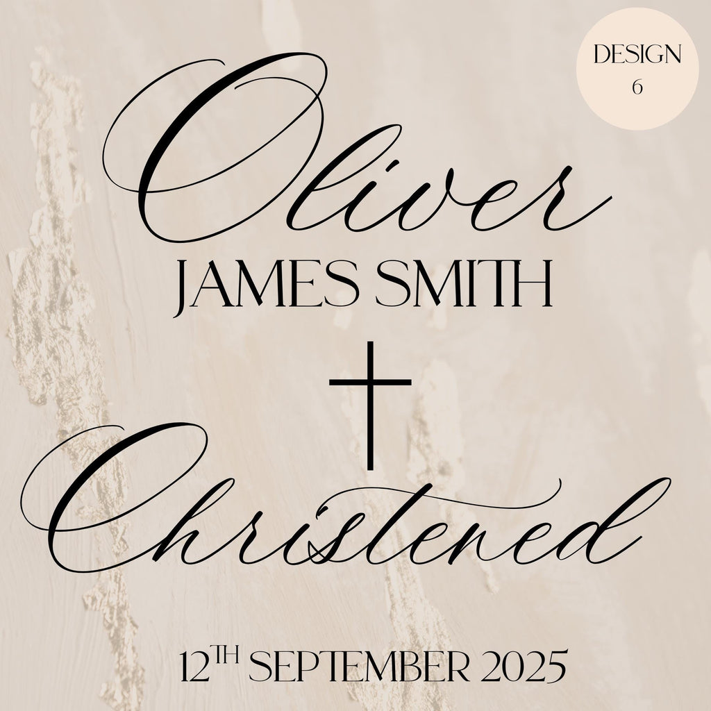Personalised Vinyl Decal | Custom Name Lettering for Balloons, Signs & Event Decor