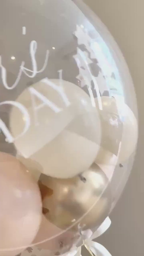 Helium Bubble Balloon | Personalised Balloon | Wedding & Birthday Balloons | Luxury Balloon Gift | Party Decorations