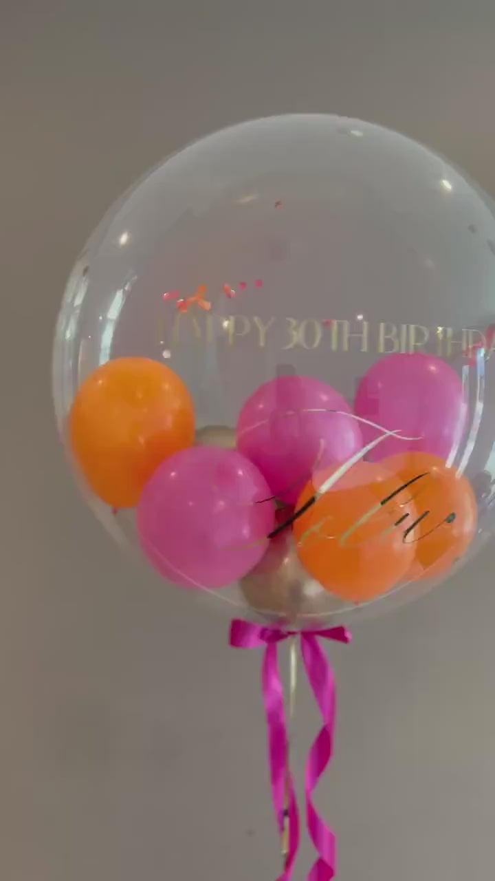 Personalised Balloon | Helium Bubble Balloon | Luxury Balloon Gift | Wedding & Birthday Balloons | Party Decorations